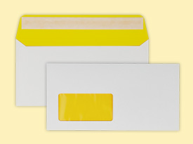 Umschlag mit Innendruck neon-gelb