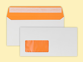 Umschlag mit Innendruck neon-orange