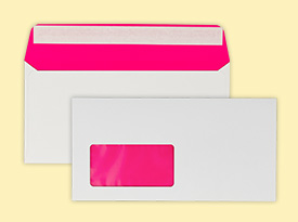 Umschlag mit Innendruck neon-pink