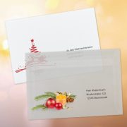 Briefhüllen mit weihnachtlichem Aufdruck