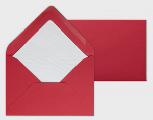 Paperado Briefumschlag B6, rot gerippt
